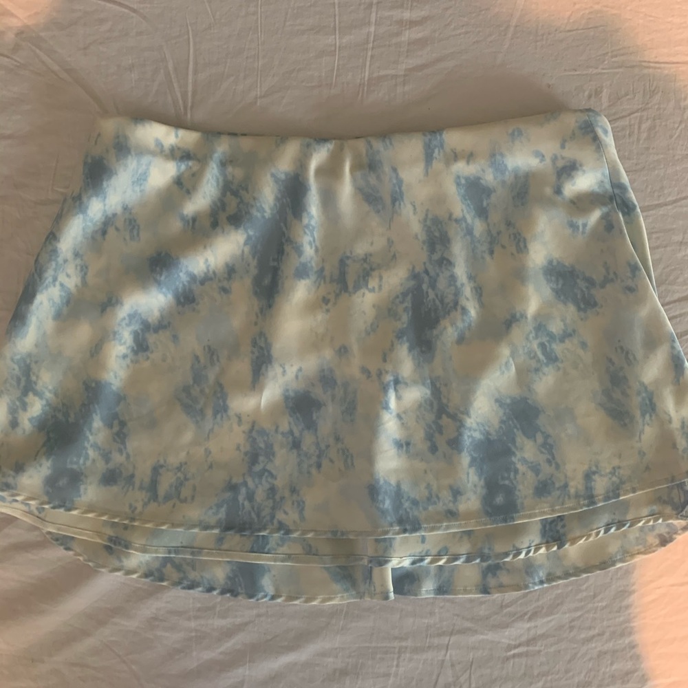 Tie Dye Silk Mini Skirt
